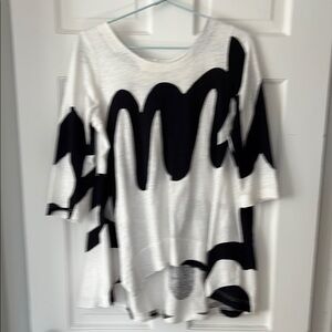 Abstract Black and White Women's Top s